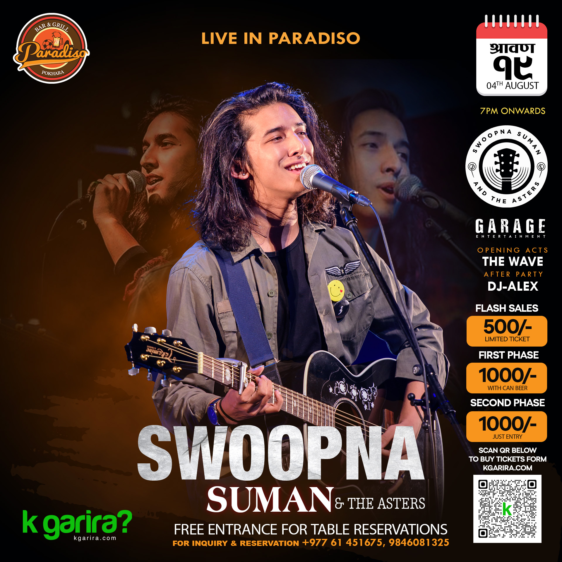 Swoopna Suman & The Asters LIVE in Paradiso Pokhara
