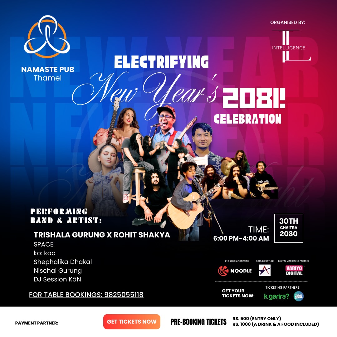 Electrifying New Year's 2081 Celebration at Namaste Pub Thamel