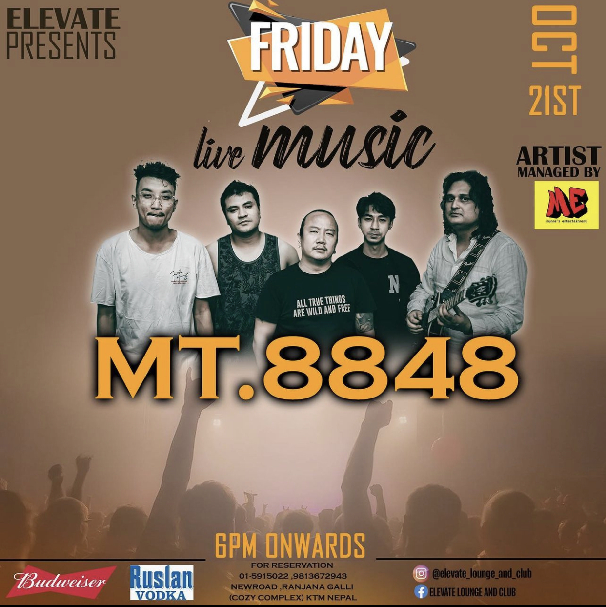 Mt 8848 live at Elevate Lounge and Club