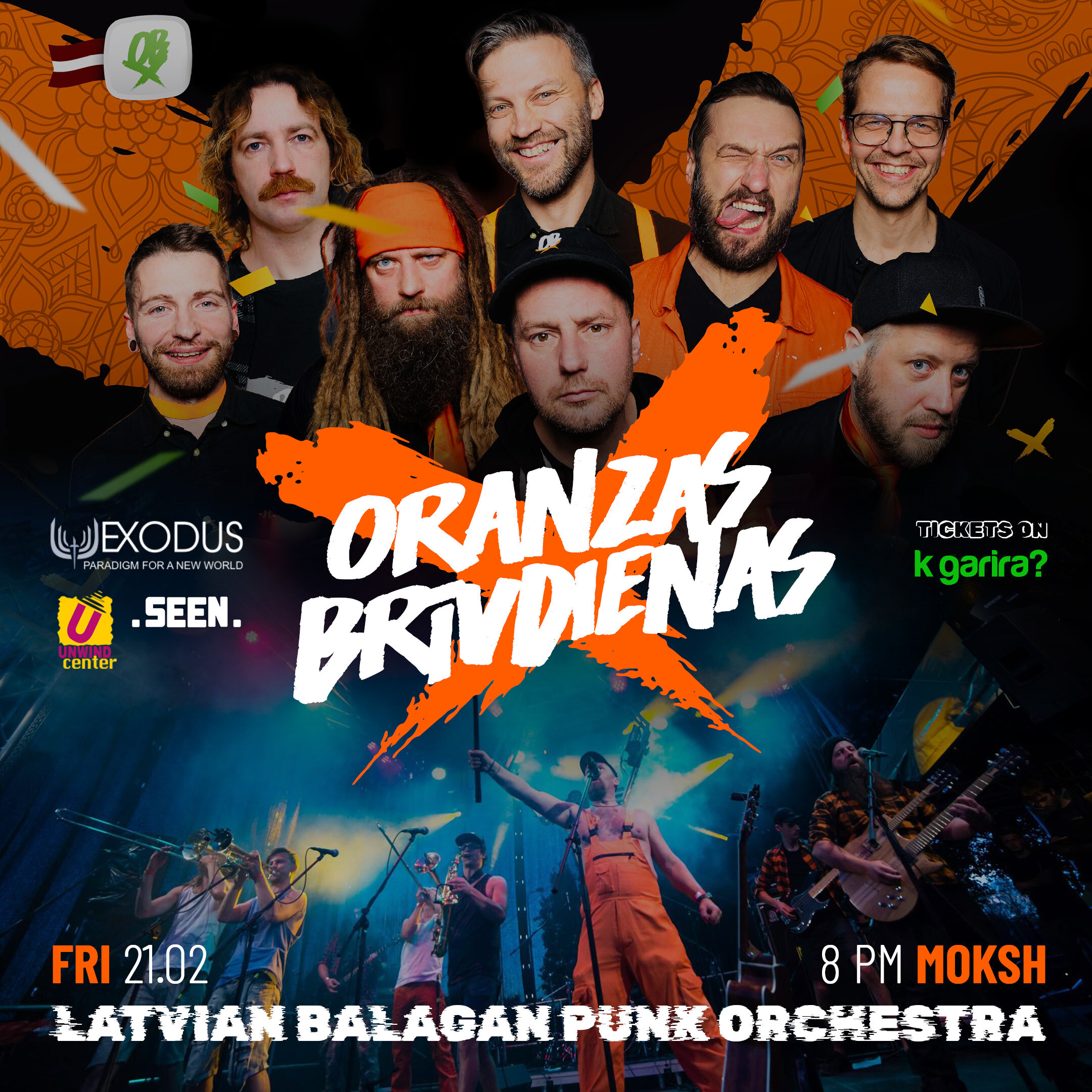 Oranzas Brivdienas - Latvian Ska Punk Orchestra at Moksh